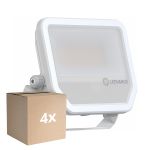 Confezione Multipack 4x Ledvance Proiettore LED Aluminium Bianca 41W 5500lm 100D - 830 Luce Calda -  | IP66 - Simmetrico