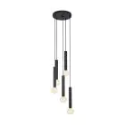 Eglo Luce Pendente Corteva Acciaio Nero | IP20 - Adatto per 5x E27 